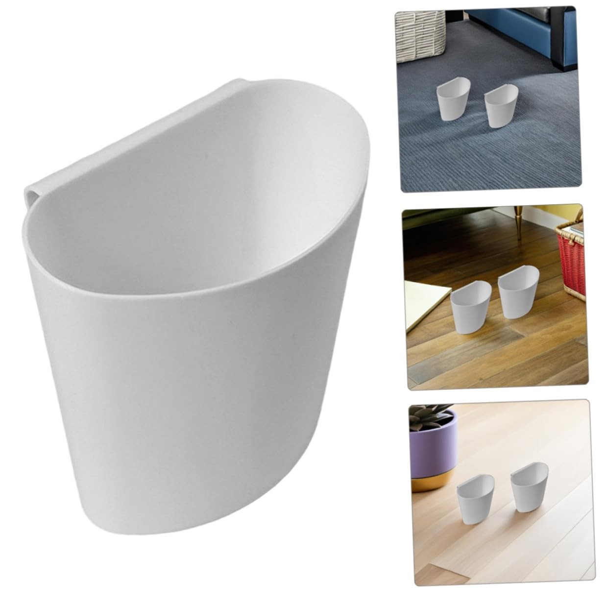 4 PCS White Hanging Cup Holder Utility Rolling Cart Organizer Craft Bucket