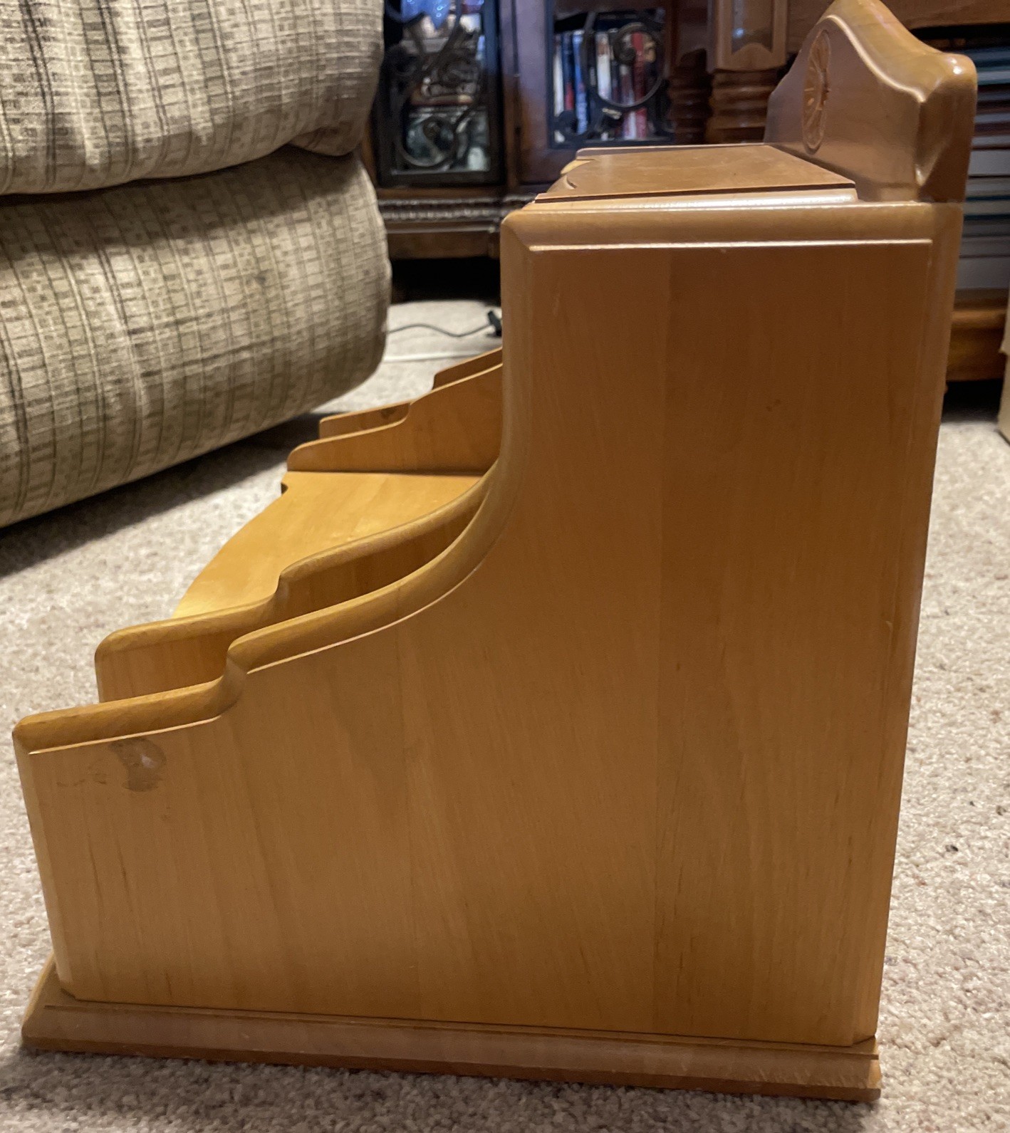Wood Desk Top Organizer Wood Folder Paper Holder Two drawers. 15.5” W x 10.75 D