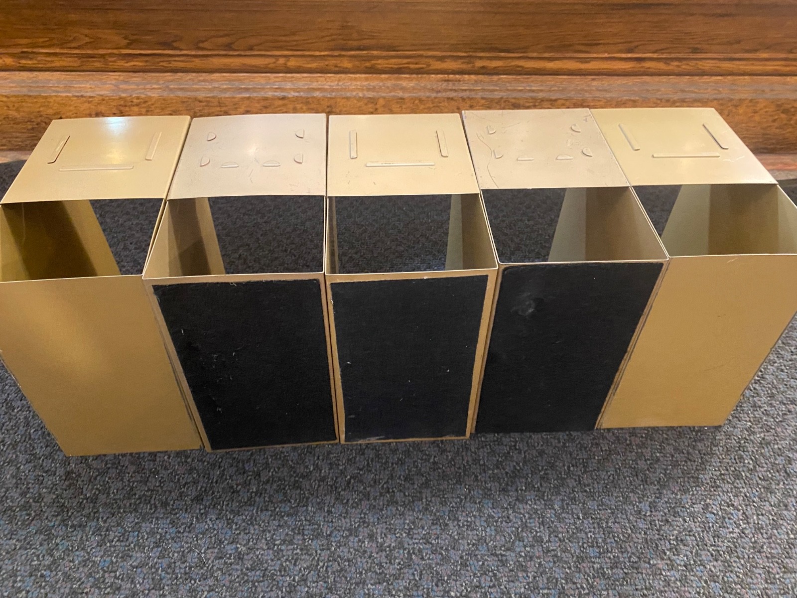 Vintage Steel Vertical Desk File Shelf Organizer Lot 5