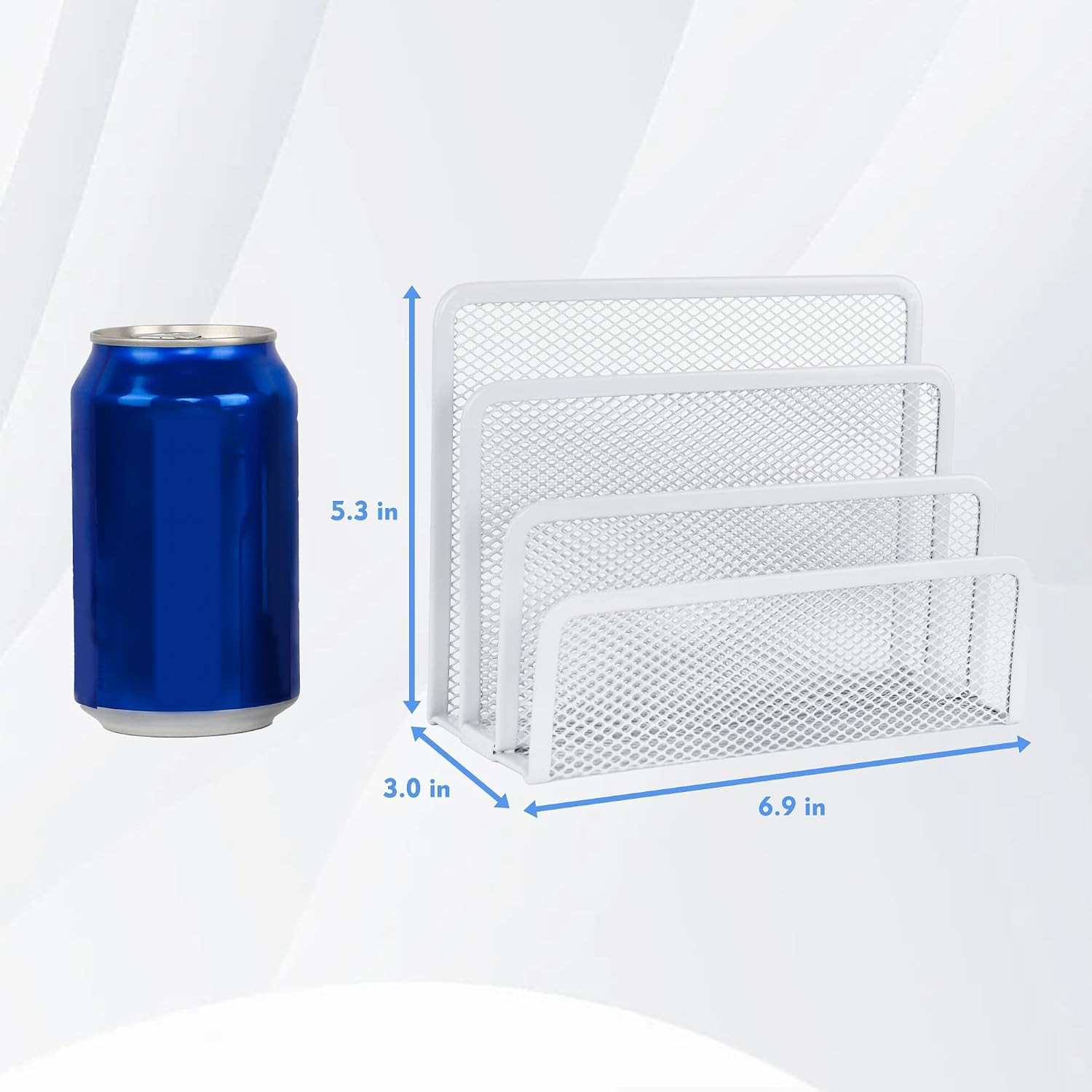 Desk Mail Organizer, Office Small Desktop Metal Mesh Envelope Letter Sorter Pape