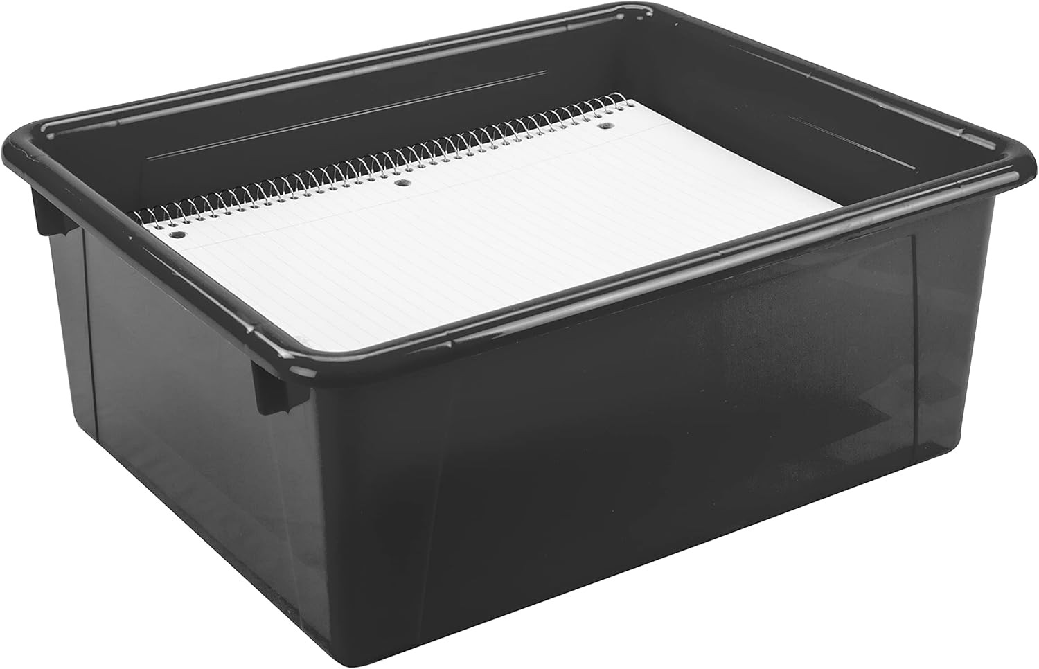 Letter Size Deep Storage Tray – Organizer Bin for Classroom, Office and Home, Bl