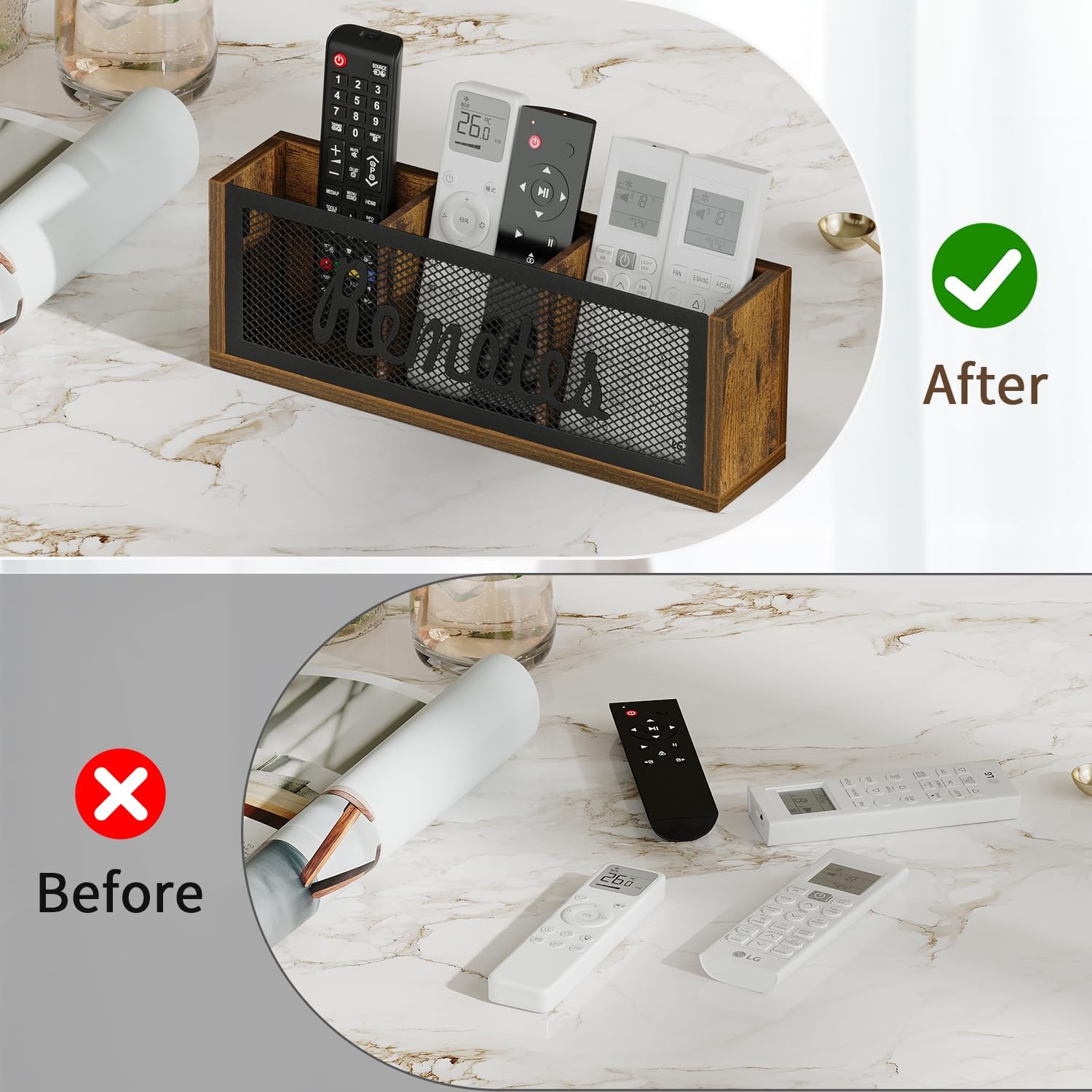 Yinmit Remote Control Holder Tv Remote Holder Wall Mount Universal Remote Caddy