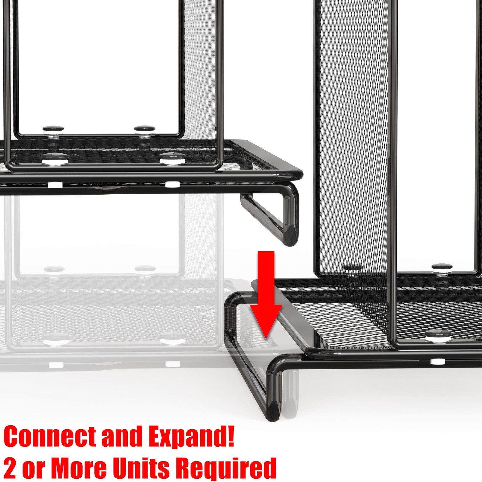 Expandable 5 Section Upright File Sorter Organizer, Black