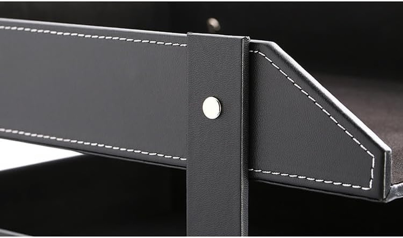 Letter Tray, Leather Paper Organizer Tray, Wooden Desk File Holder, Desktop File
