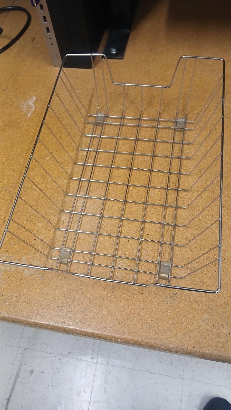 Silver Metal Wire Desk Paper Letter Document Organizer Mail Sorter Holder