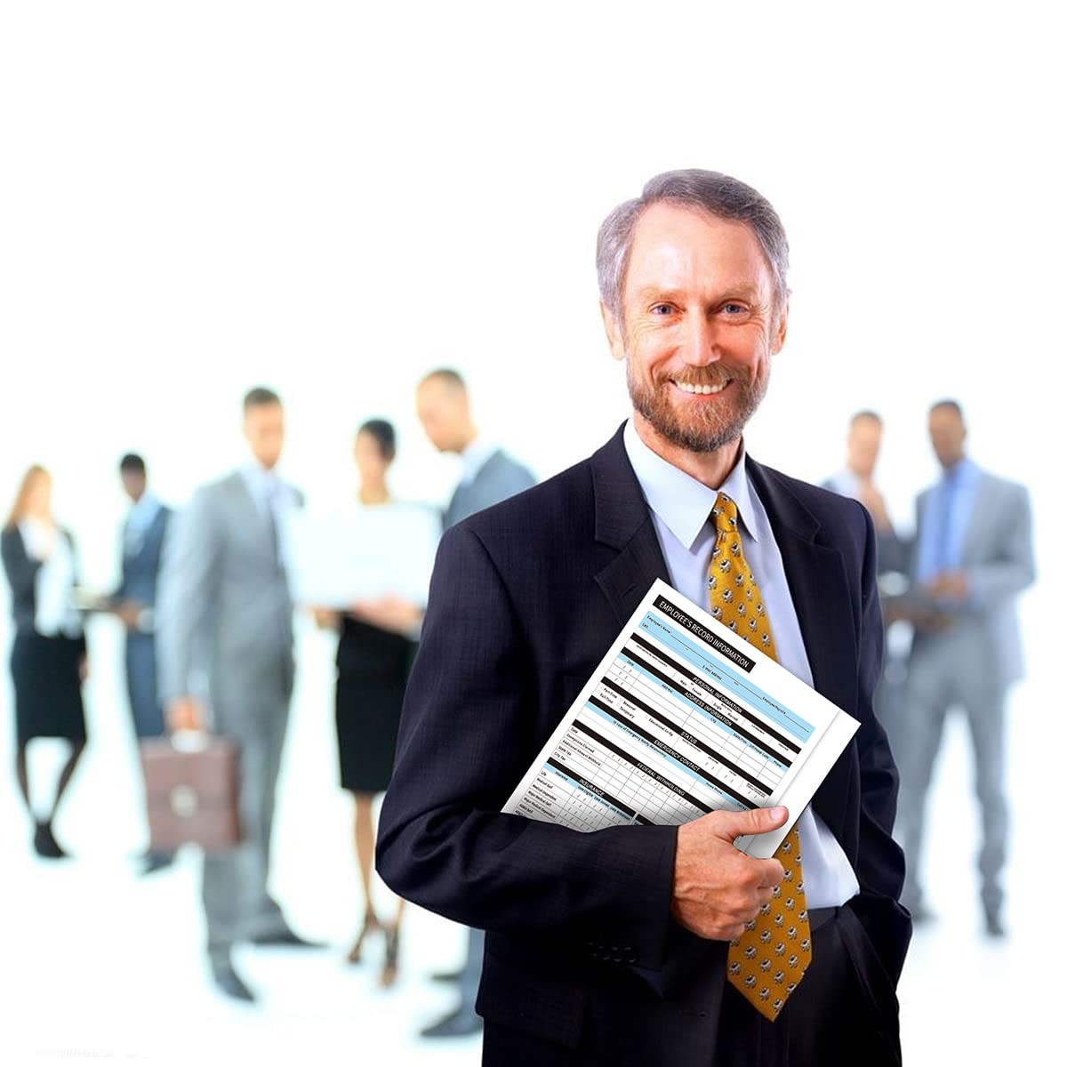 25 Pack Confidential Employee Record Folders High-Capacity Durable Preprinted