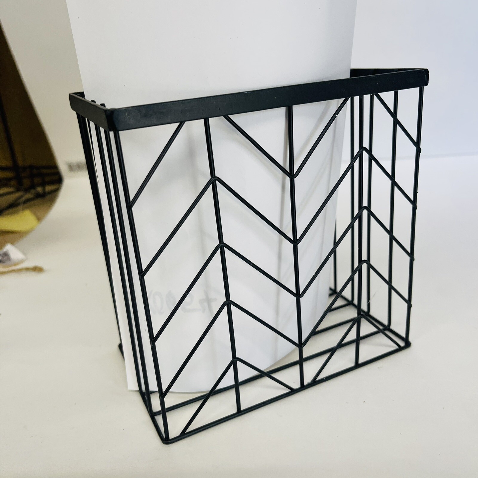 6×5.5×3.5” Multipurpose Black Metal Organizer For Desk Office Hobby Living Room