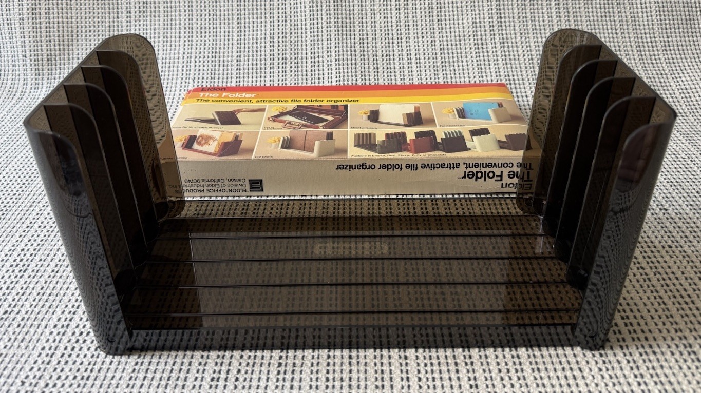 Vintage 80s Eldon The Folder 1980 File Folder Organizer 5 Compartments Foldable
