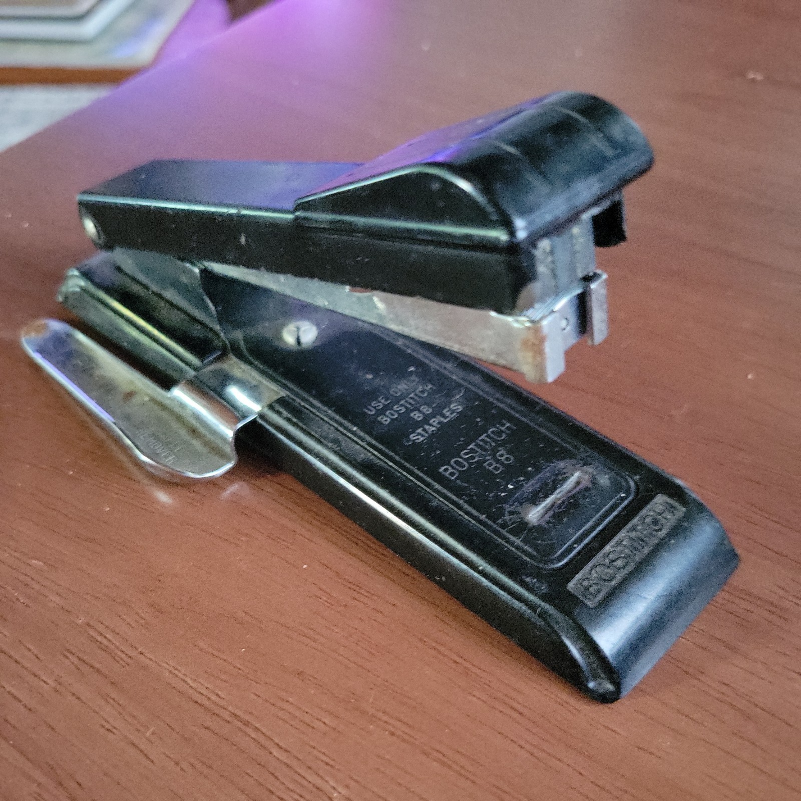 VTG Bostitch B8 Stapler With Stapler Remover Black 5 1/2 Inch Desktop Office