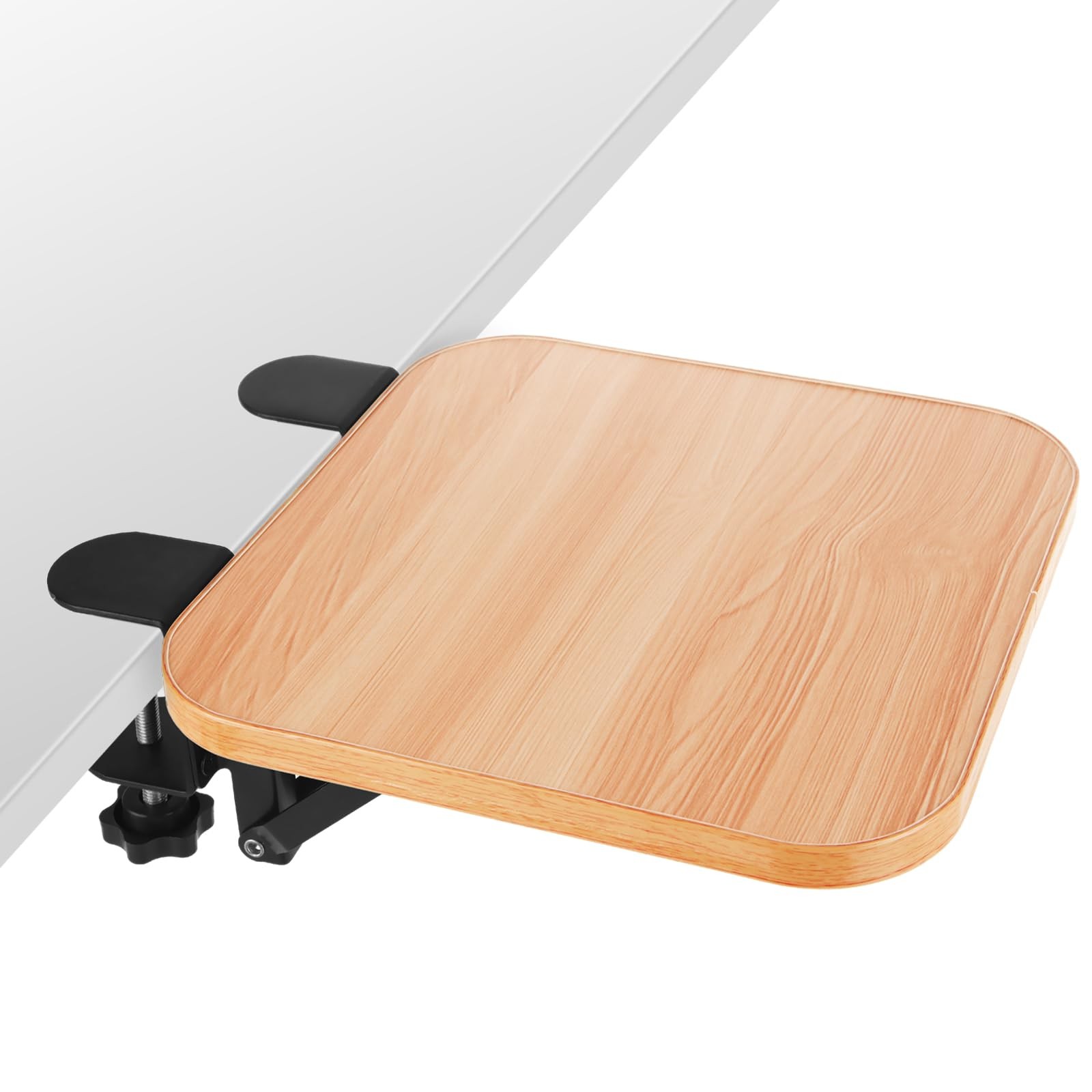 DAJAVE Ergonomics Desk Extender Tray, 9.4×9.1Inch Clamp On Shelf,…