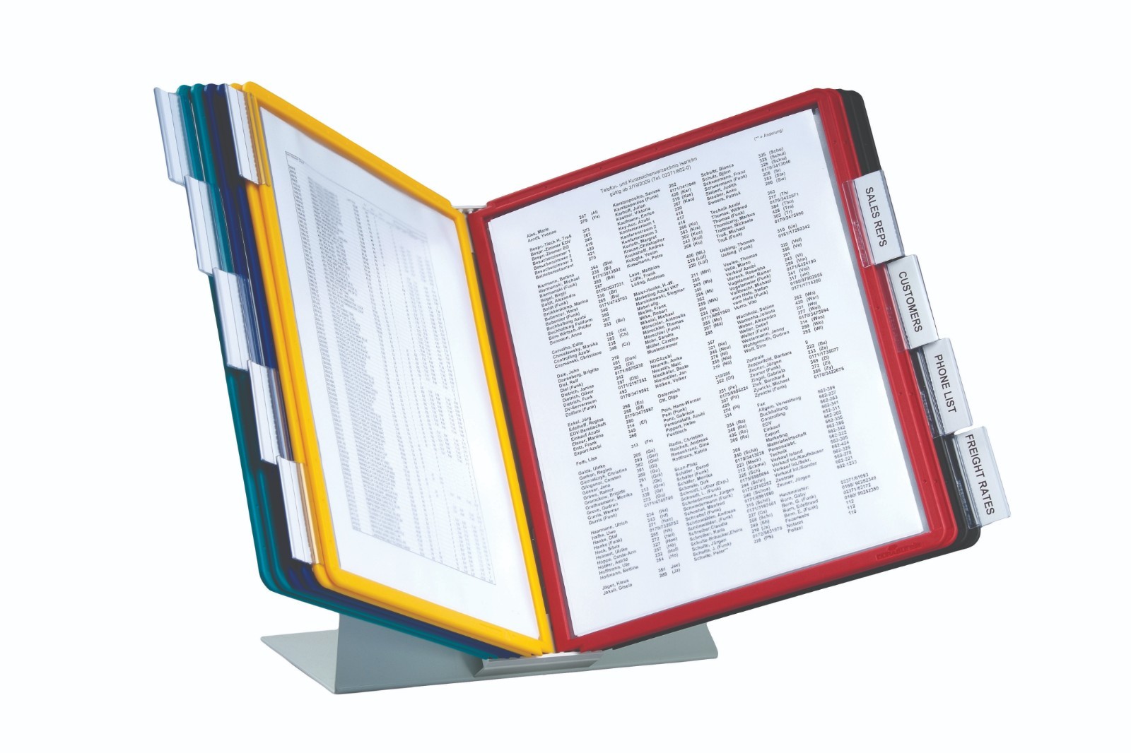 VARIO Desk Reference System 10 Panels Letter Size Assorted Colors Durable