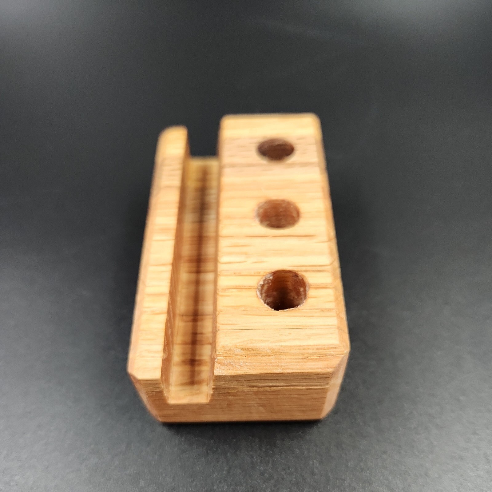 Desk Organizer Business Card Holder and Pen Stand Handmade Office Gift Oak Wood