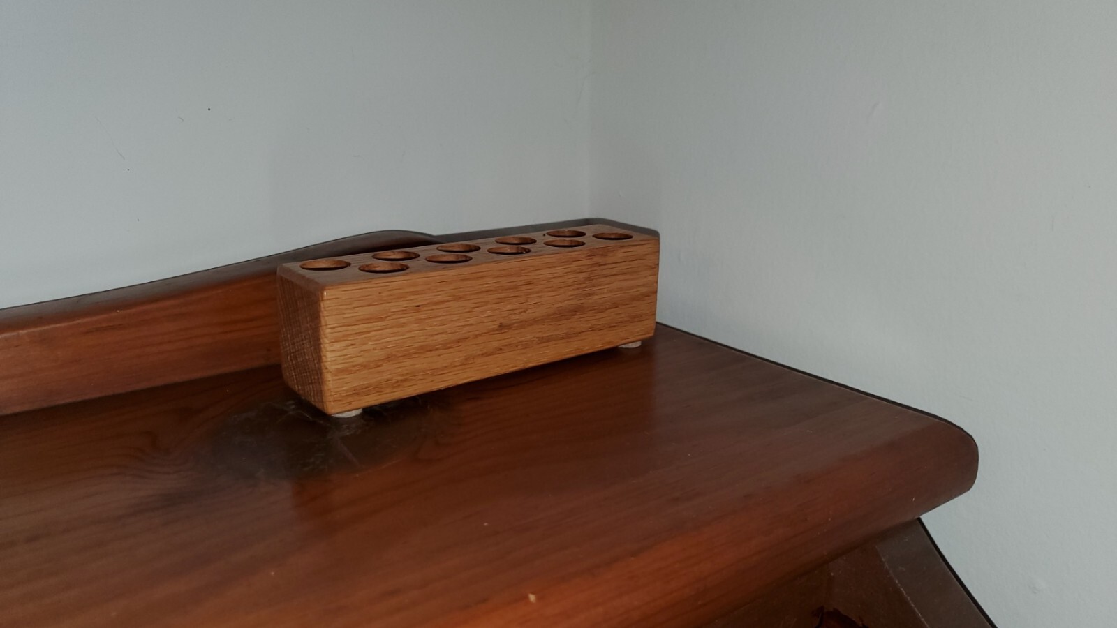 Wood 10 Pen Holder, Natural Color