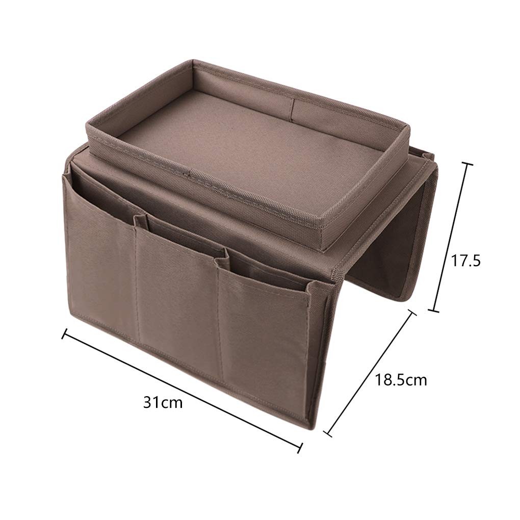 Couch Sofa Armrest Organizer Arm Chair Caddy Bedside Storage Pockets Bag with…
