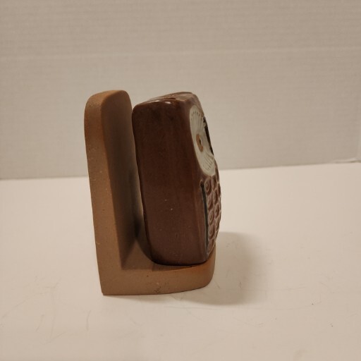 Vtg Brown Owl 4″ Stoneware Pen Letter/NotePad/Napkin Holder UCTCI Japan Ceramic