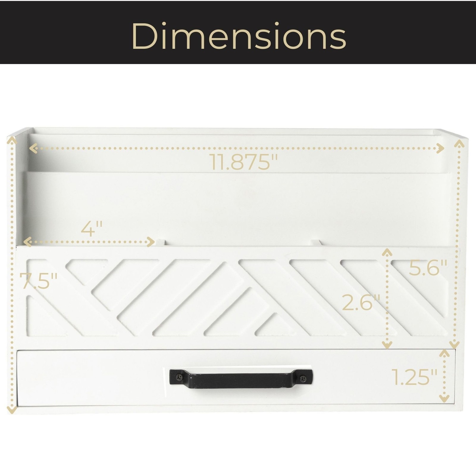 BLU MONACO | Wooden Mail Organizer with Drawer | Mail Organizer Wood Desktop …