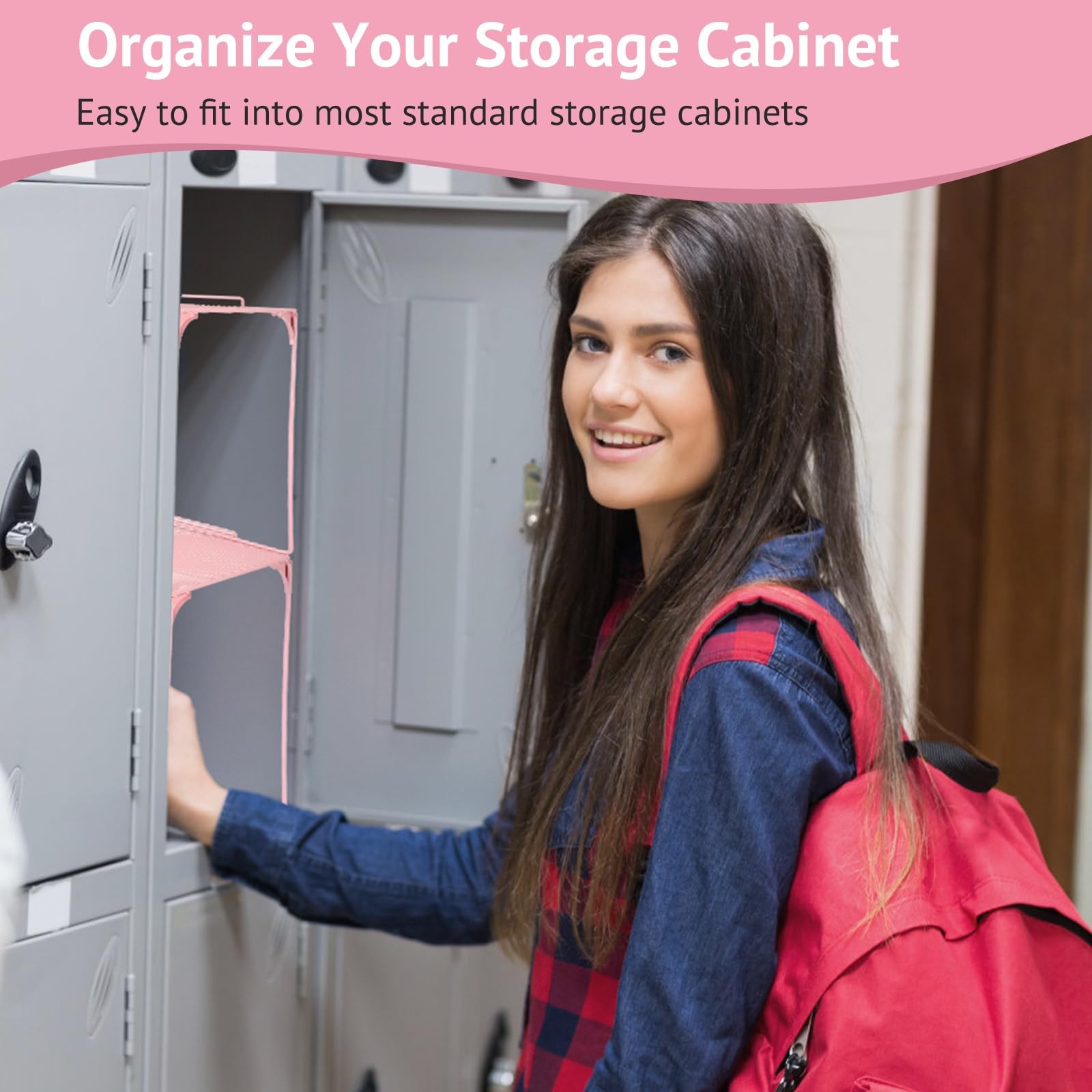 Locker Organizer Shelf Stackable Extra Locker Shelf for School Locker Organiz…