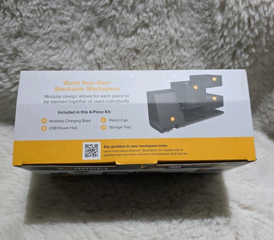 Bostitch Konnect 4 Piece Wireless Charging Desk Organizer Kit New