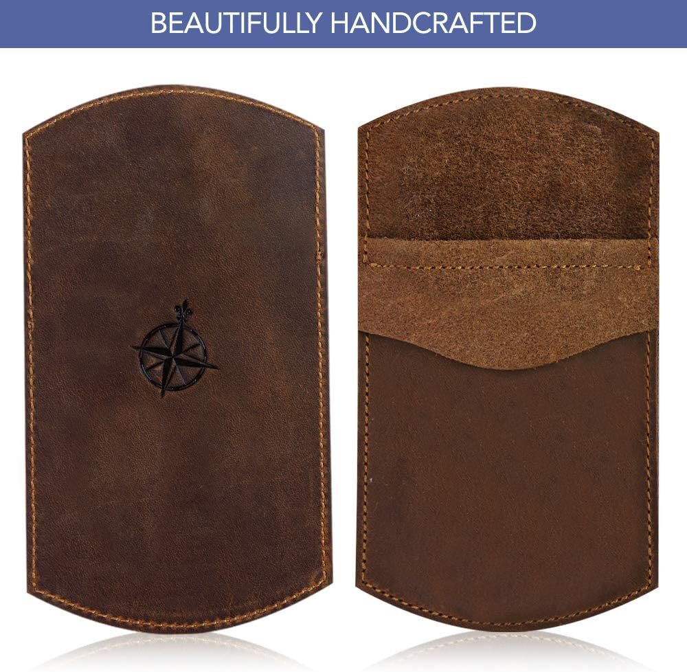 Genuine Leather Pocket Protector – Handmade Leather Pen and Pencil Pocket