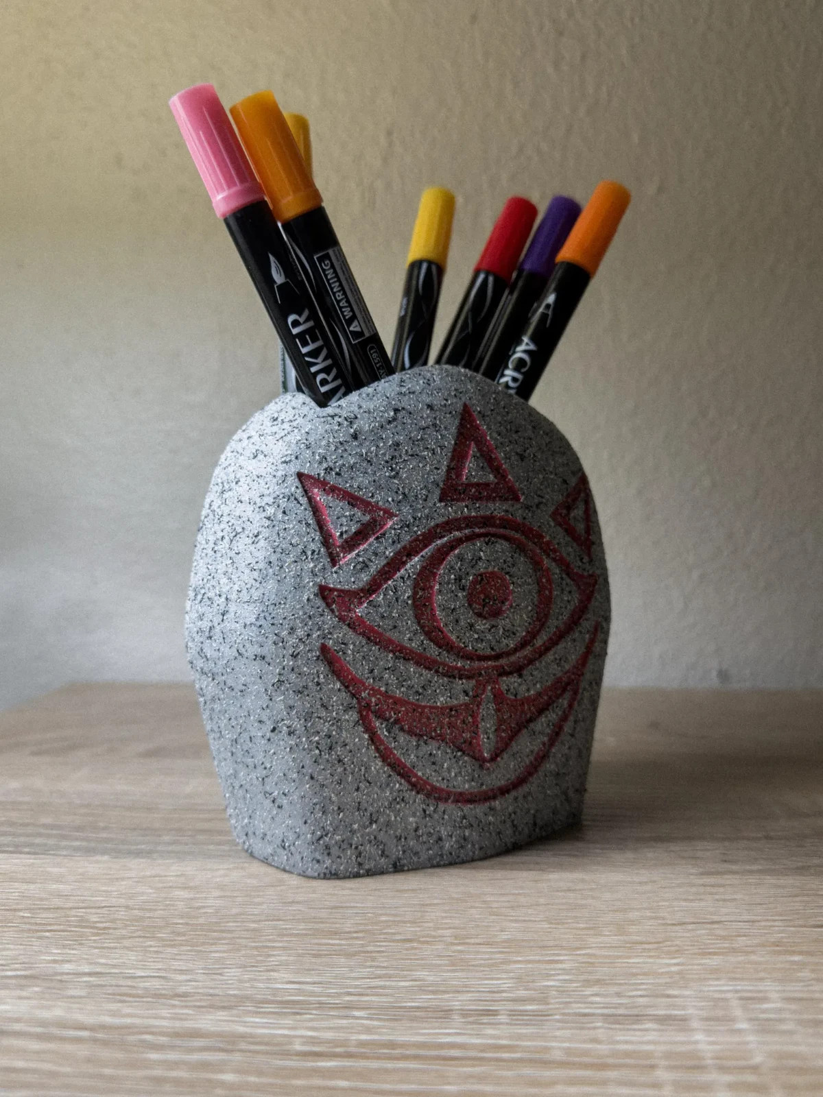 Zelda Gossip Stone Pencil Holder | Handmade Gamer Desk Organizer