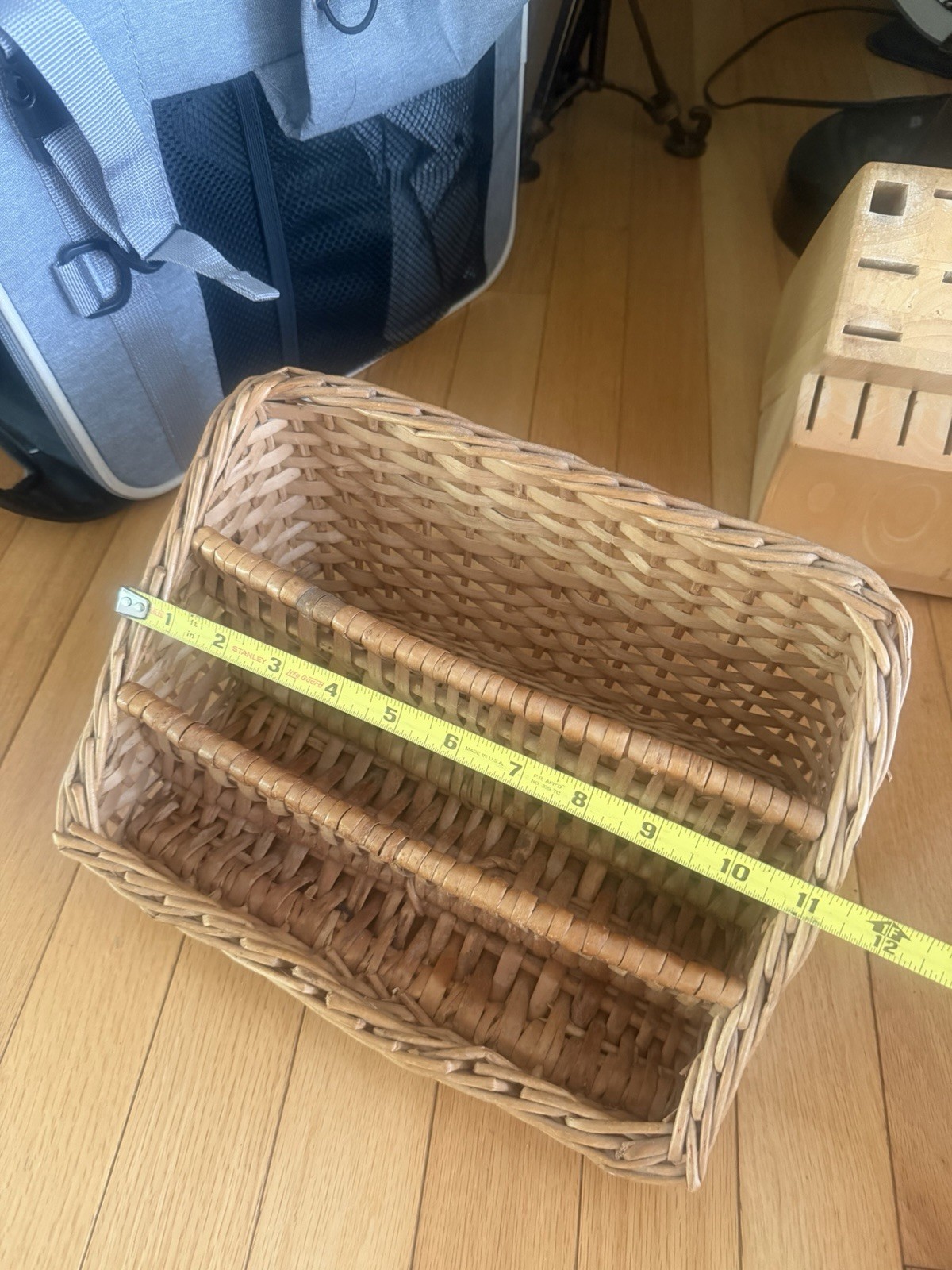 Woven Mail Organizer for Desk Countertop, Desktop Mail Holder Sorter Storage