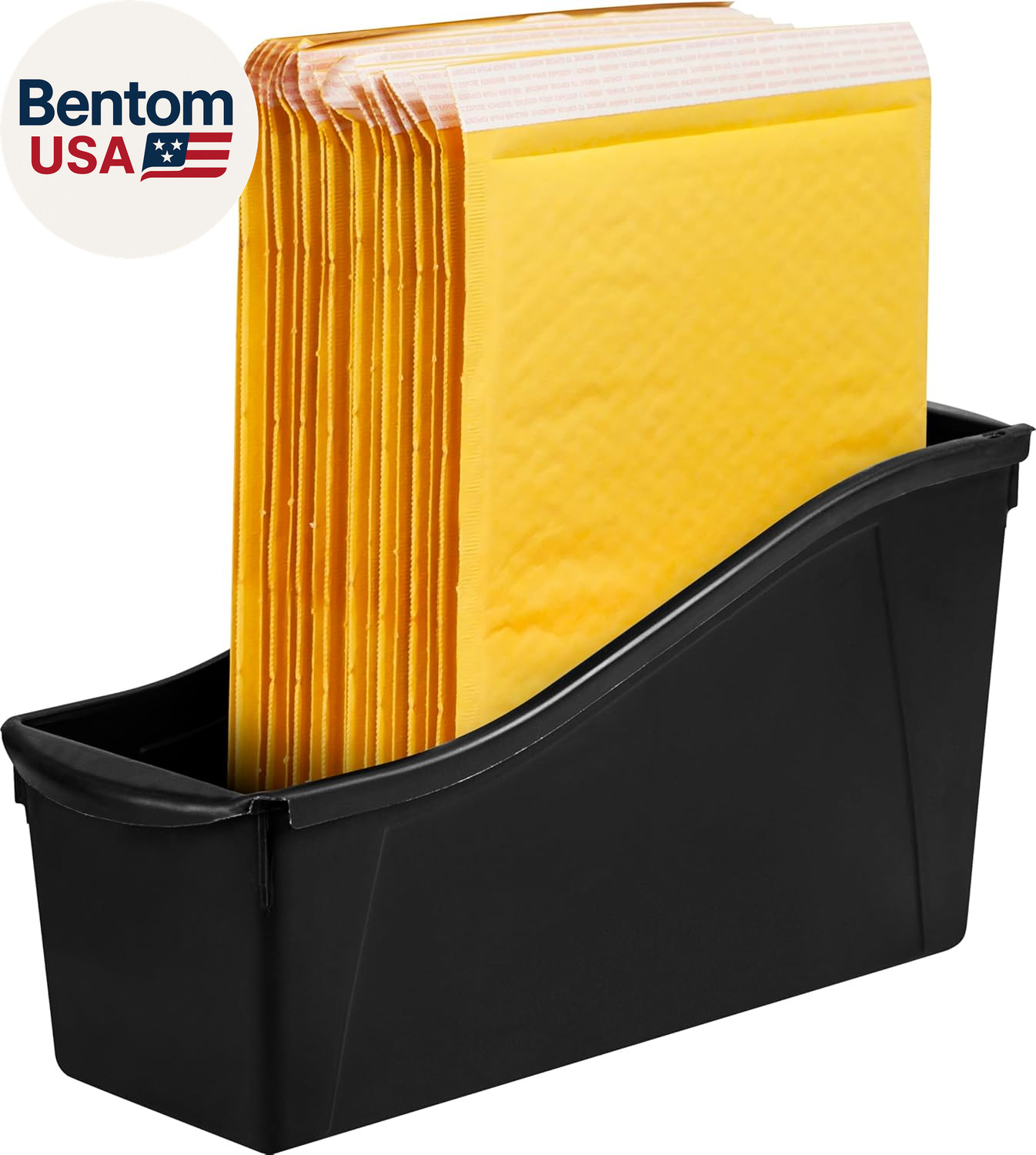 Large Book Bin – Interlocking Plastic Organizer for Home, Office, and Work Space