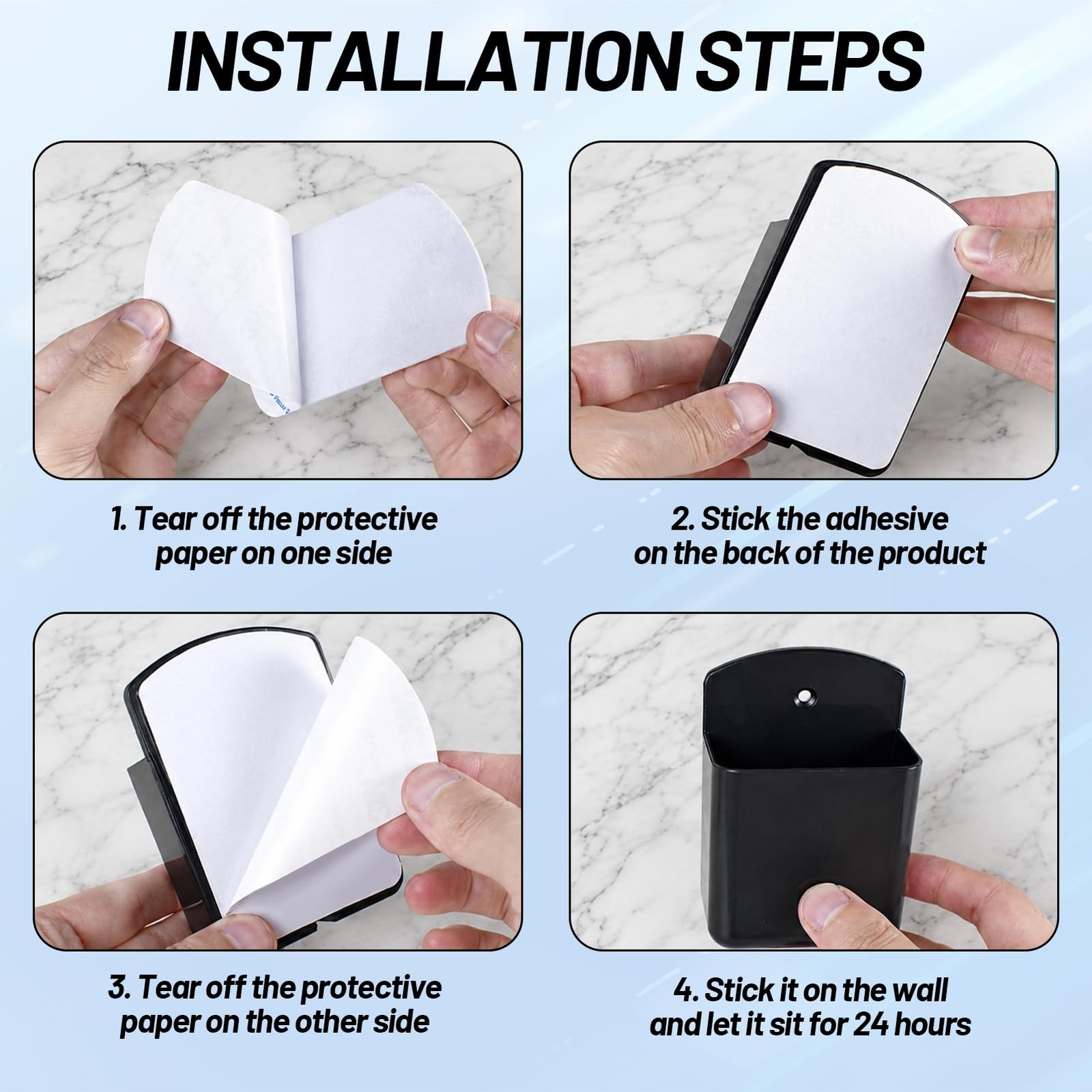 3Pcs Remote Control Holders Wall Mount, Self Adhesive Wall Remote Holder for