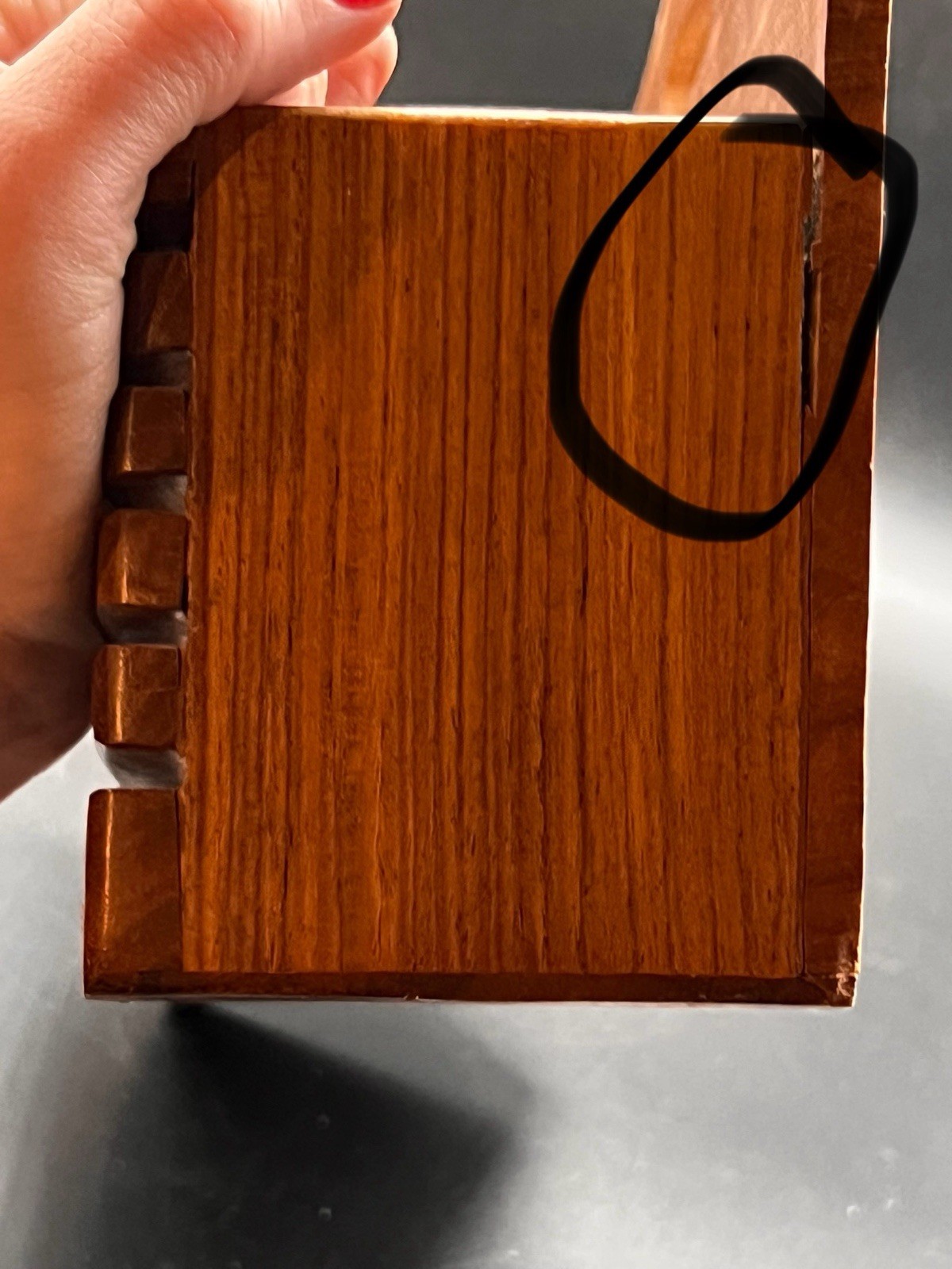Wooden 2‑Slot Mail Holder Desk Organizer for Letters Envelopes Files Office