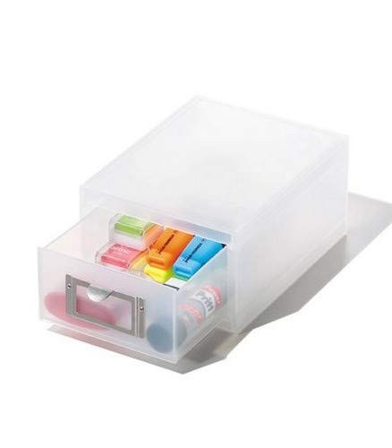 7.91×5.71×6.46 Tr. White Small Desktop Office Organizer Storage A6 File Unit