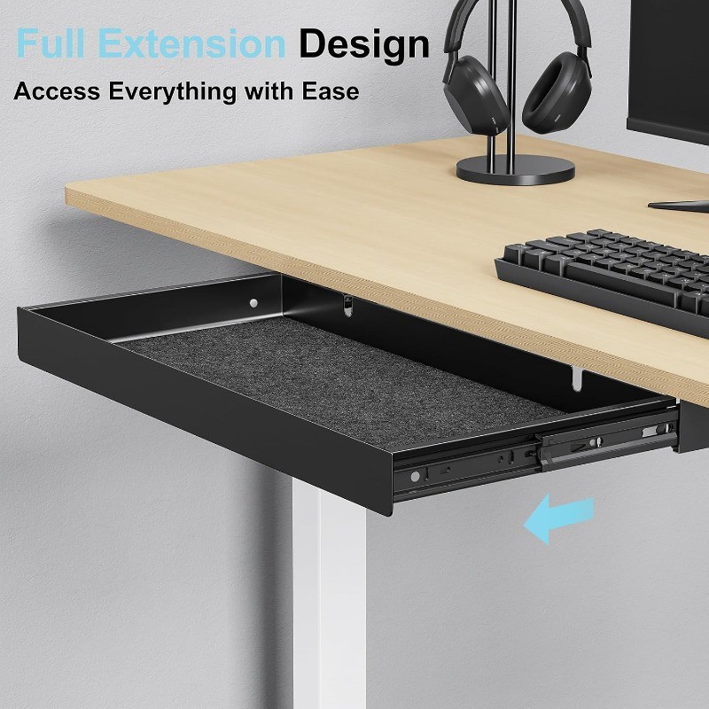 20.1 inch Carbon Steel Slide-Out Under Table Storage Organizer Full Extension