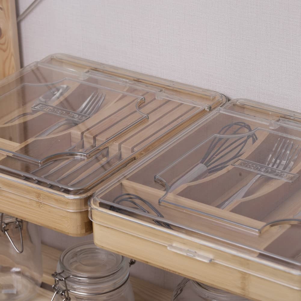 Kitchen Drawer Organizer, 13 Inch Silverware Utensil Tray Holder,with Removab…