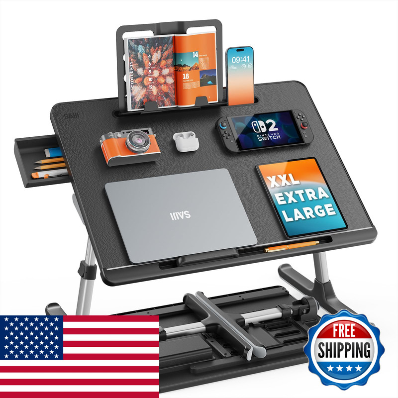 Laptop Bed Tray Desk Saiji X-Large Adjustable Laptop Table Foldable Laptop Desk