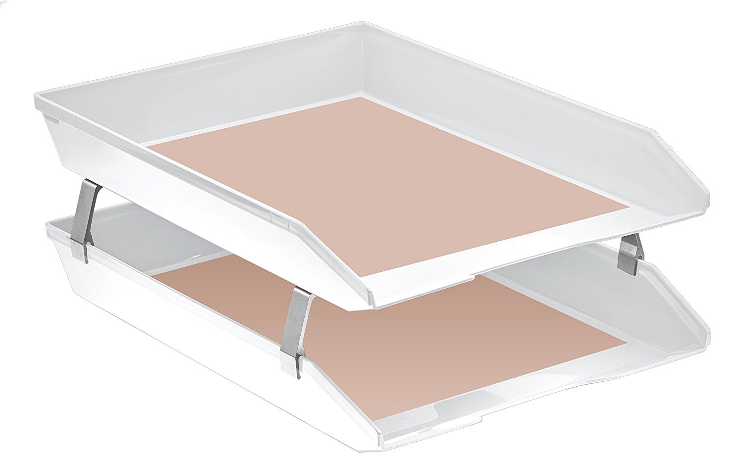 Acrimet Facility 2 Tiers Double Letter Tray Front Loading Design (White Color)