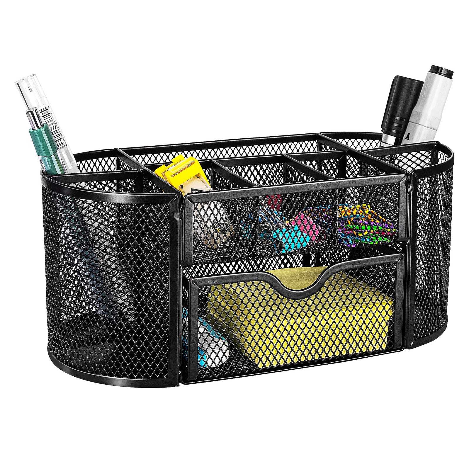 Pen Holder and Desk Organizer, Office Caddy Storage, Black