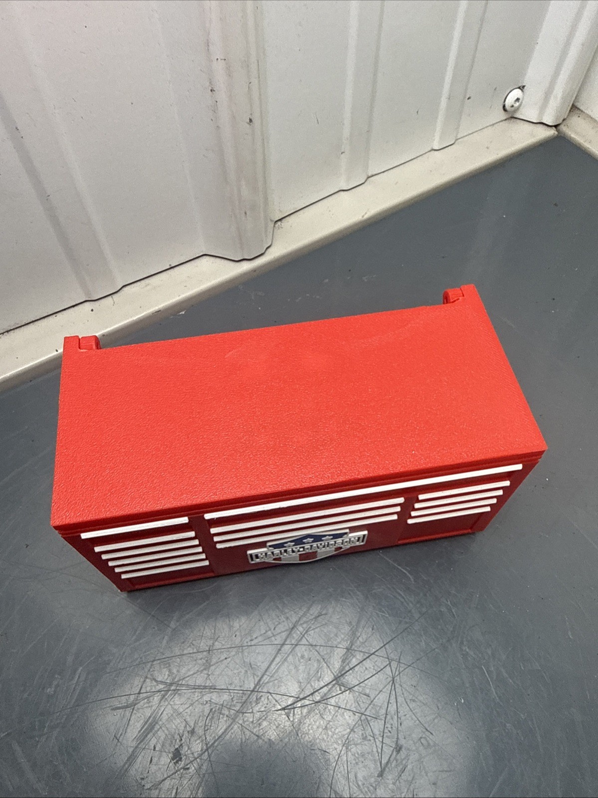 Harley Davidson Tool Box Pen Holder Garage Desk Organizer Man Cave Decor Gift
