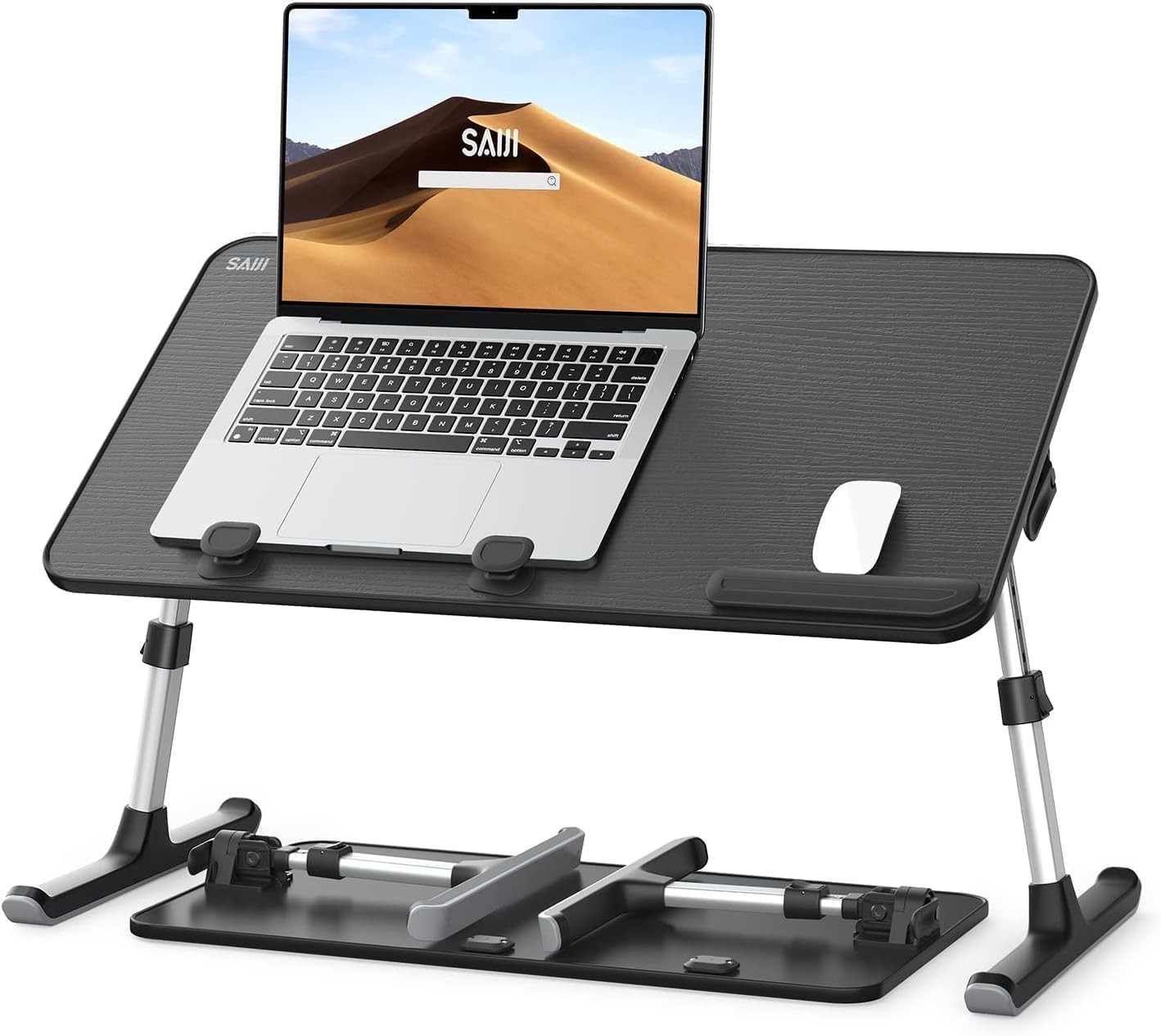 Saiji Adjustable Laptop Stand For Bed Lap Desk Bed Tray Table Light Weight