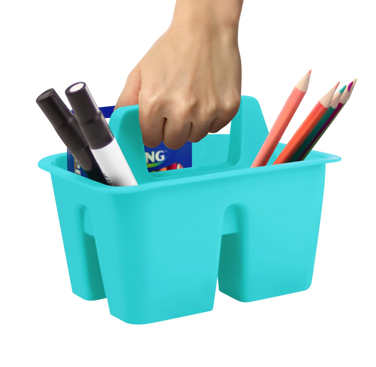 Mini Classroom Caddy, Multipurpose Classroom Organizer with Handle, Teal, 12-…