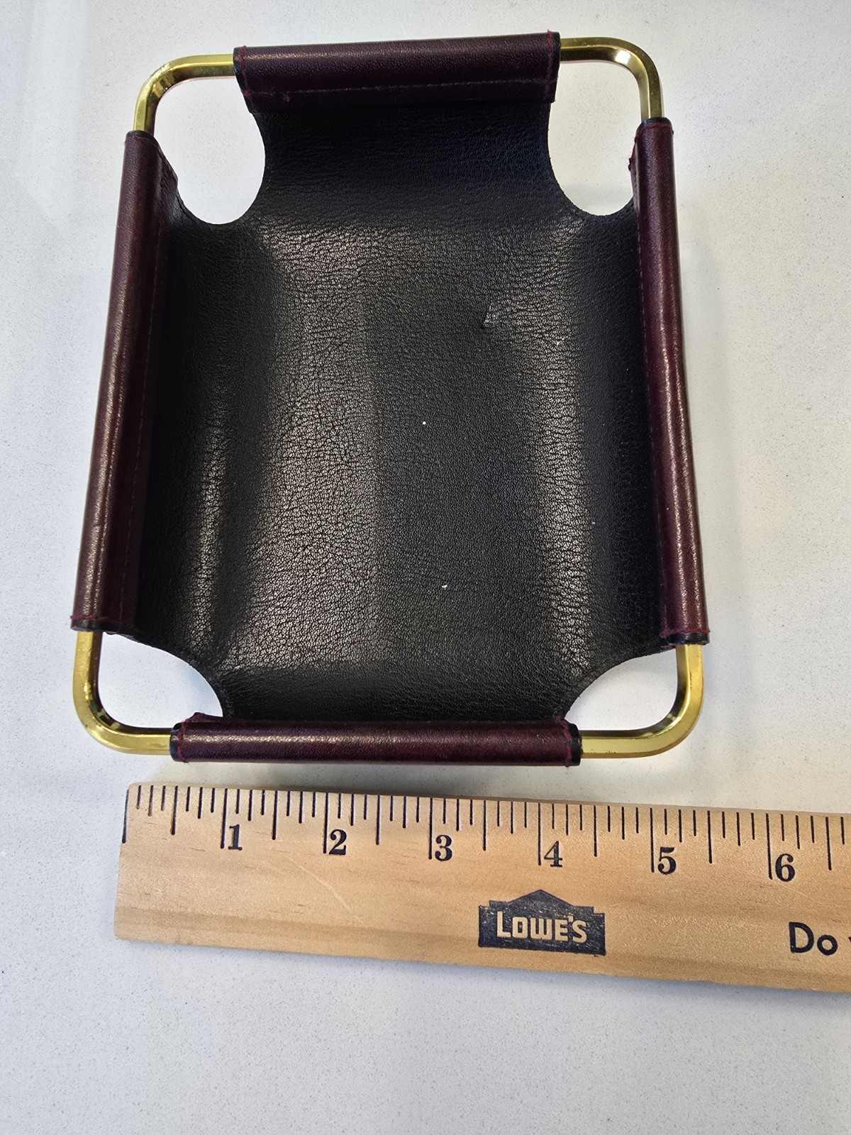 Gold Pfeil Burgundy Leather Desk Organizer Set