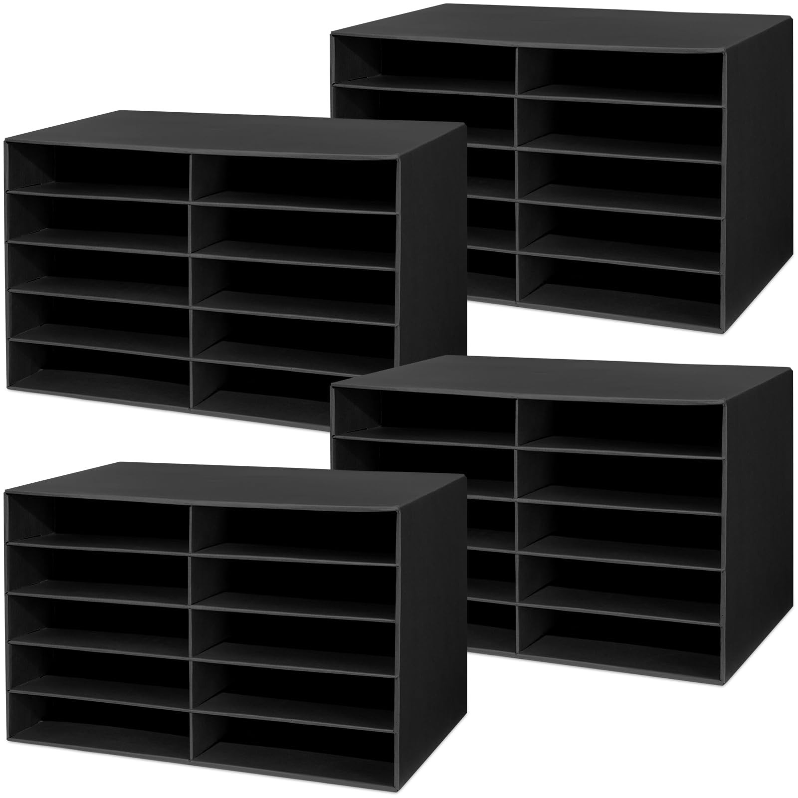 4 Pieces Cardboard Paper Organizer, Classroom Mailboxes, Construction Paper S…