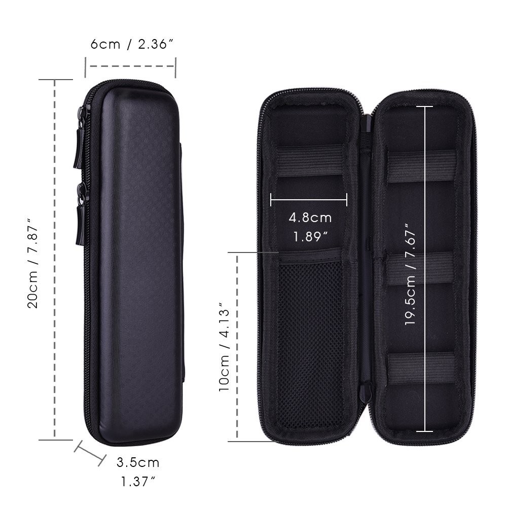 Black Pencil Case EVA Hard Shell Pen Case Holder for Executive Fountain an