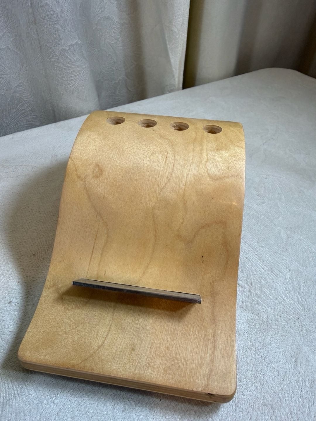 Set of 3 Custom Curved Bent Plywood Desk Organizers
