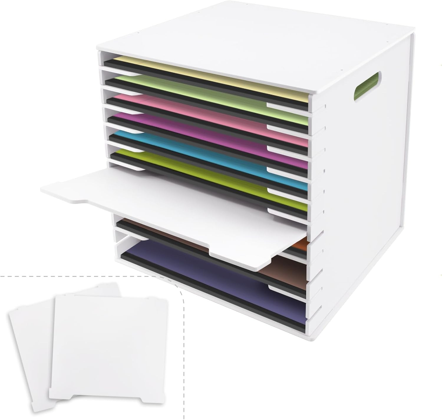12X12 Paper Storage Organizer – 13 Tier Desk File Organizer with Adjustable Shel