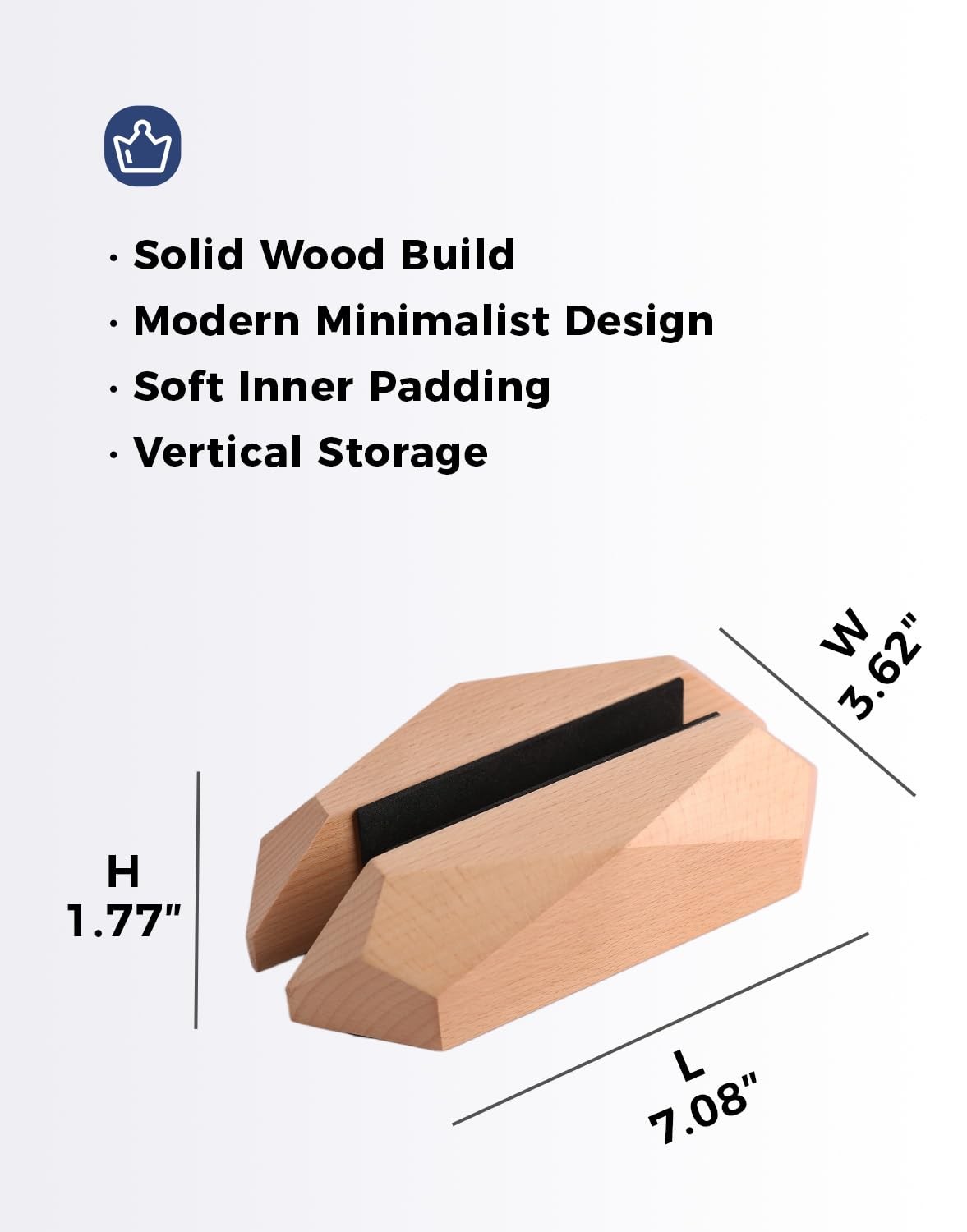 Nuvograin Adjustable Vertical Laptop Stand, MacBook Holder Wood 1 slot beech