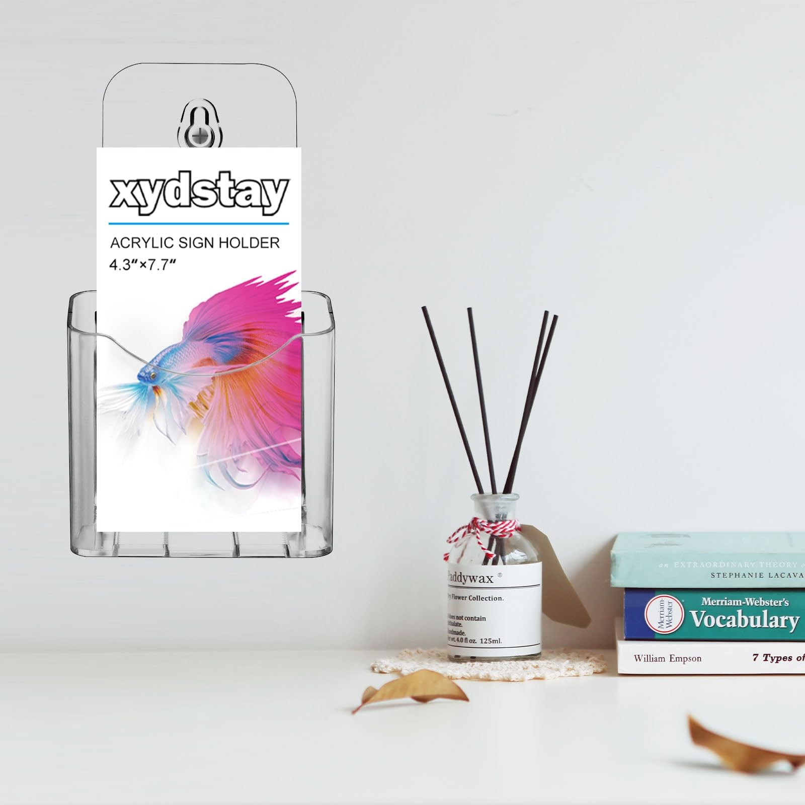 xydstay Brochure Holder 4×9 Inches Slant Back Design, Clear Display