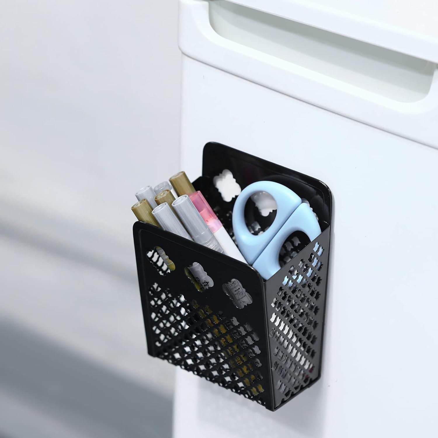 Magnetic Pen Holder, Mesh Metal Strong Magnet Dry Erase Marker Holder Pencil …