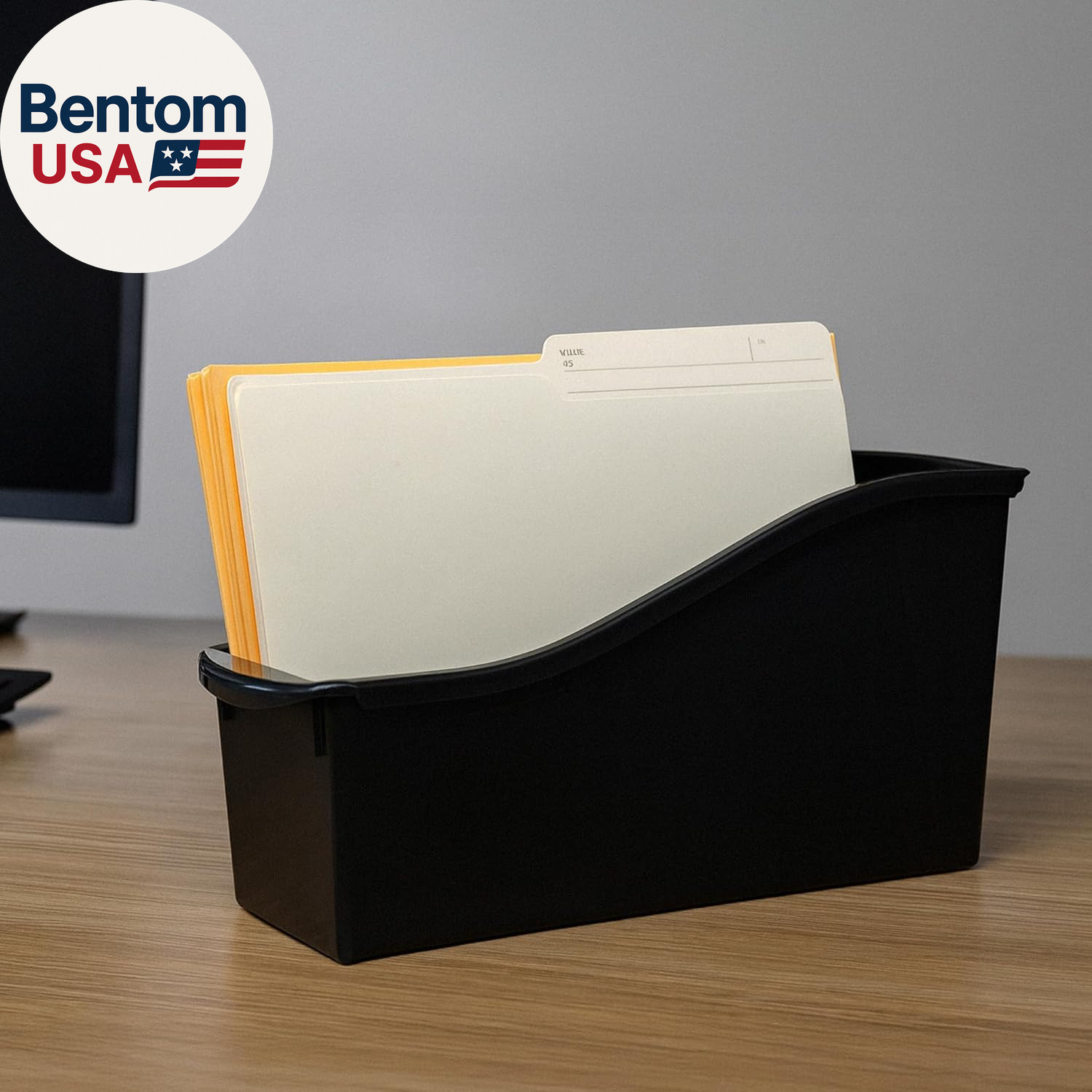 Large Book Bin – Interlocking Plastic Organizer for Home, Office, and Work Space