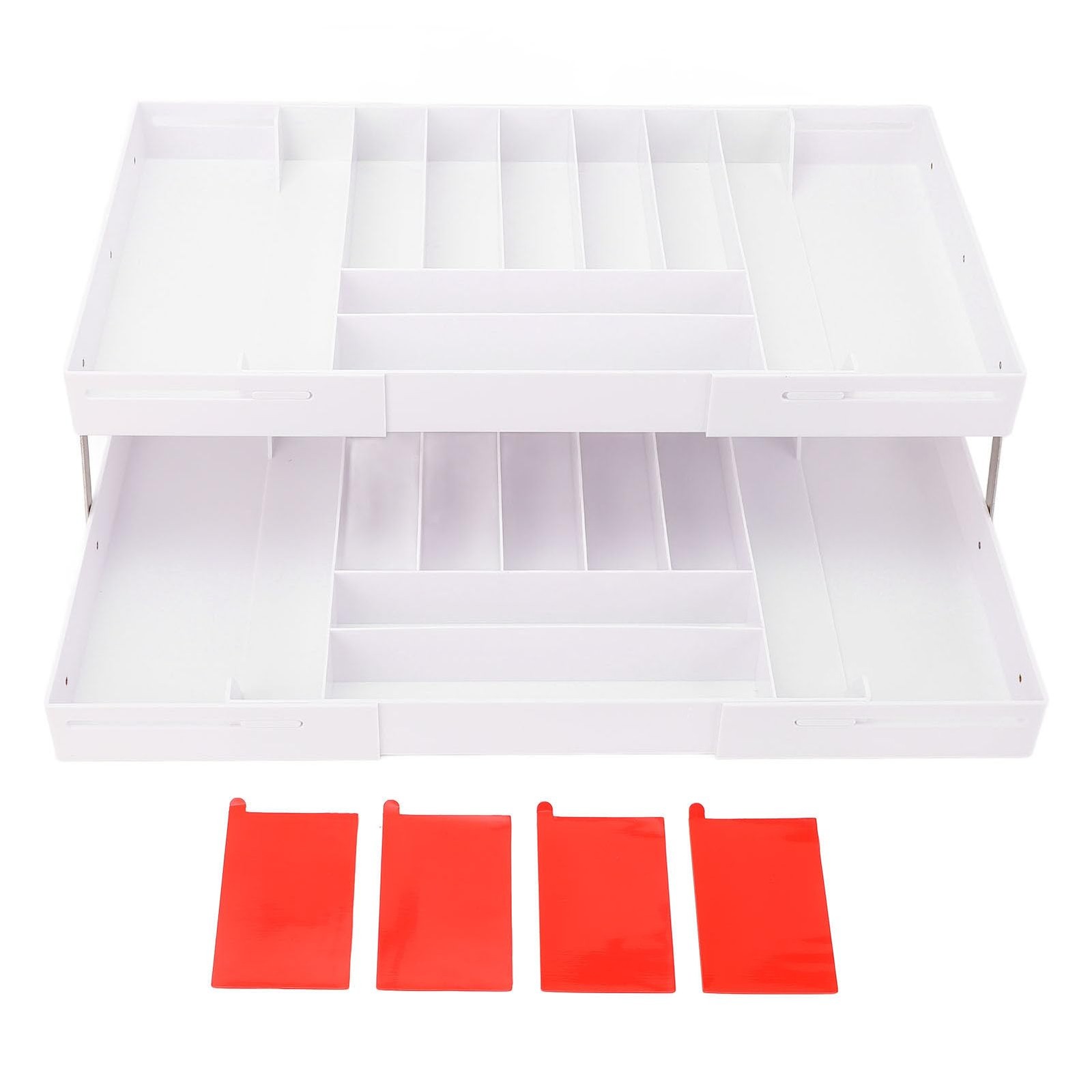 Extra Large and High Drawer Organizer, 2 Tier Expandable Desk Organizer, Mult…