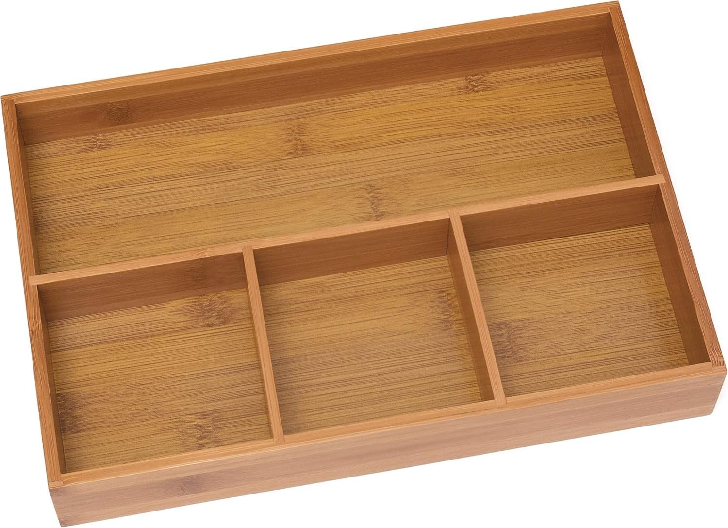 Lipper International 4-Compartment, 11 5/8″ x 7 7/8″ x 1 3/4″, Bamboo Wood
