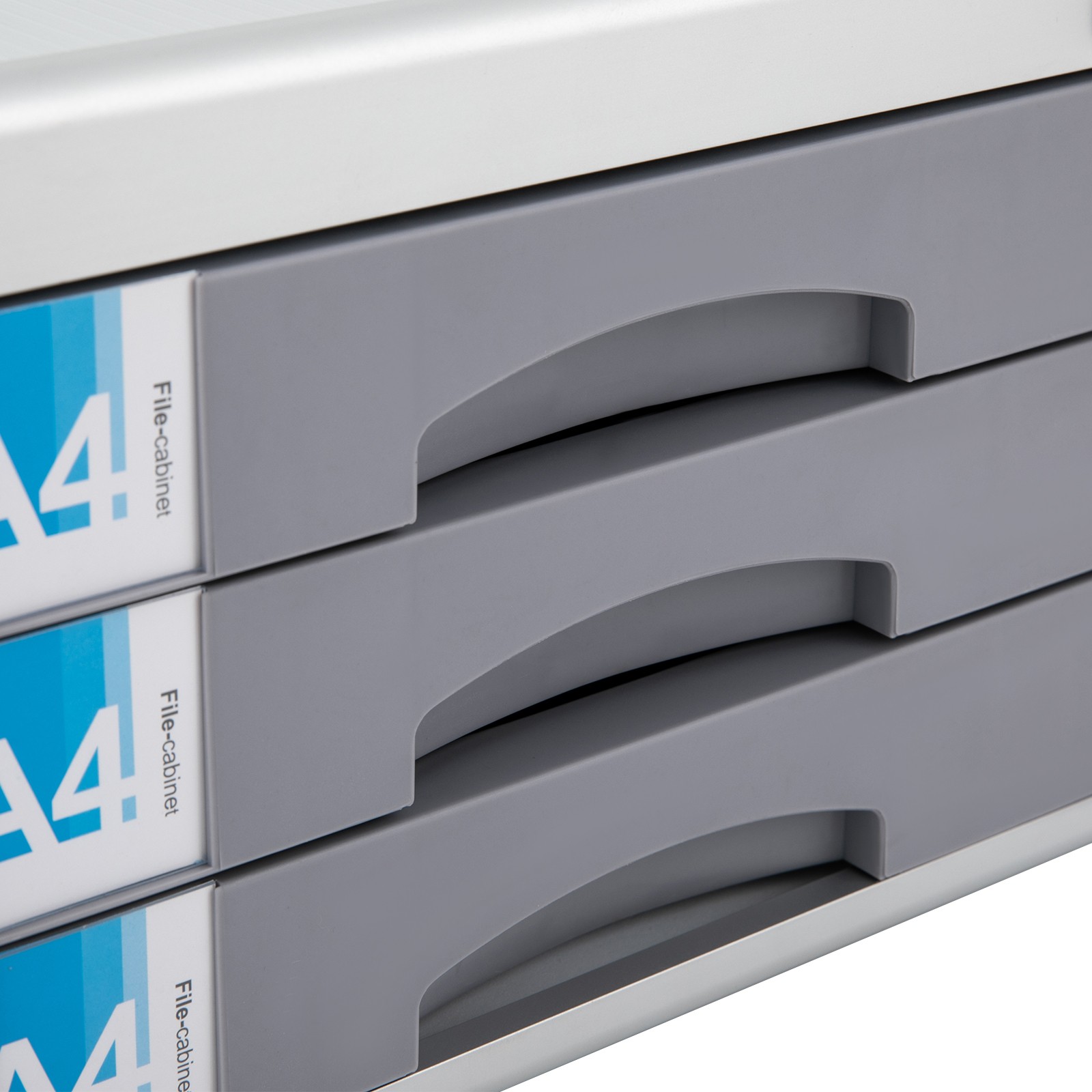 File Box Storage Filing Desk Organizer Locking File Cabinet 3 Drawers for Office
