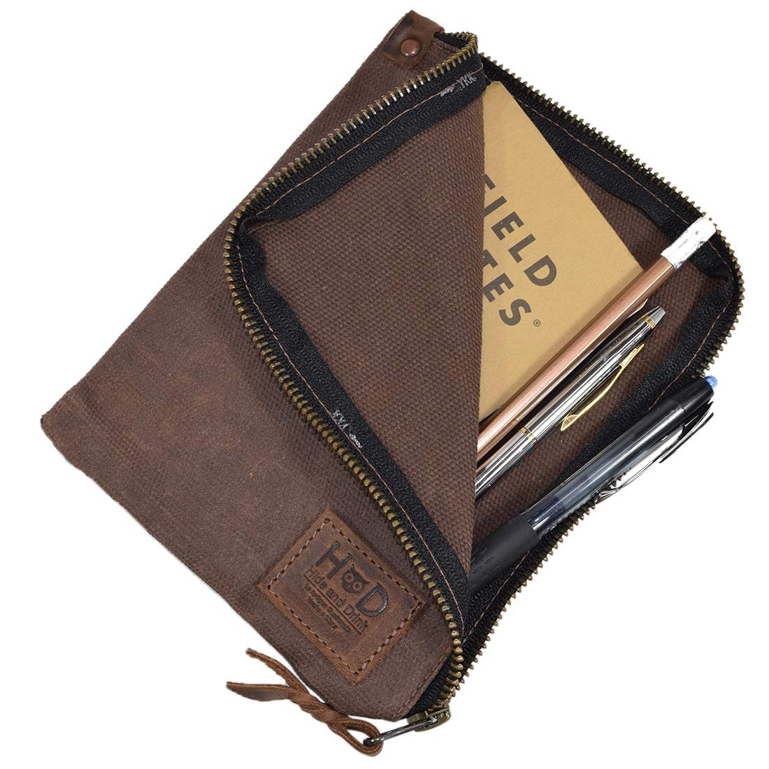 , Scribbler Case for Notebook Handmade from Waxed Canvas (Honey Bourbon)